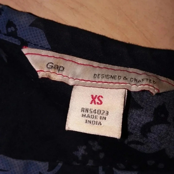 Gap Blue Floral Peplum Blouse Top - Picture 5 of 5